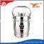 stainless steel Double wall champagne ice bucket with lid & handle