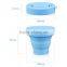 Factory wholesale Blue FDA approved collapsible silicone cup