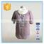 Ladies Latest Fashion Design Blouses And Tops Tie Front Open Embroidery Design
