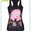 Black Gym Tank Top With Mermaid Printing