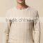 2015 knitted cable cashmere sweater man