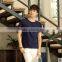 Summer Men Round Collar Short Sleeve T-shirt Pure Color Coat Summer Wear