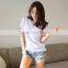 Pure cotton short sleeve T-shirt female leisure joker contracted and relaxed