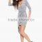 2015 Winter hot sale irregular Half Sleeve Sexy Dress Slimfit bodycon dress for women with belt Autumn Dress