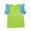 2017 Girl Boutique Clothing t Shirt Baby Flutter Sleeves Shirt Girls Ruffle Shirt