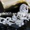 Women Crystal Rhinestone Butterfly Flower Ear Cuff Ear Clip Stud Earring