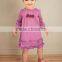 high quality stripe ruffle kids cotton frocks design