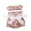 Hot sale baby clothes - baby romper set - floral shorts with big bow and headband