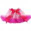 2016 Spring Style Fashion Red Rainbow Tutu Skirt With Green Ribbon