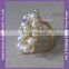 NR172 wedding rhinestone pearl napkin rings