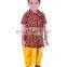 Rajasthani Dress Boy's Dhoti Kurta & Turban, Indian Traditional, Ethnic, Handmade, Yellow Angrakha Set, Kedia Dress cotton