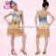 Sexy sparkle sequins fringe professional children girl latin dance dress with size S M L XL ET-076