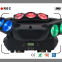 9pcs rgbw 3 heads 4in1 led moving head spider beam light