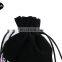 China factory supply black suede drawstring pouch