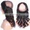 2017 new brazilian human hair 100% remy human hair 360 lace frontal closure