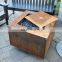 Custom Made Square Corten Steel Fire Pit