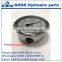 304 stainless steel glycerine or silicone oil filled pressure gauge