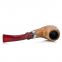 145mm Length wooden resin short  tobacco pipe with yellow flower engraving head for smoking