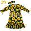 Boho Style Long Sleeve Floral Skull Ruffle Baby Girl Casual Dress