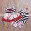 New girls 2 piece set cow striped cotton dresses & kids black white strip ruffle pants summer baby clothes kids outfit set