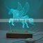 Newest USB 3D LED Lamp Creative Wood Night Lights Table Lamp Wooden Base Acrylic Lamp For Kids