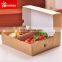 Disposable custom printed takeaway big kraft paper food platter box