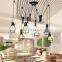 Retro loft industrial iron hanging lights E27 110V 220V LED black pendant lamps for kitchen living room bedroom aisle restaurant