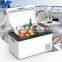 Factory Low noise quiet Dual Zone dual open car freezer 12/24v dc dual use 95L 100 Quart energy saving car fridge refrigerator