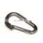 80*8mm D type Safety Carabiner, 24KN snap hook spring hook plated Black Coated, wire gate hook