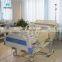 Best Selling 2 Function ABS Headboard Manual Hospital Bed 2 Side Brake Central Control Casters Bed For Clinic And Hospital