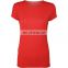 Custom design Red color women t shirts girls t-shirts Fashion Designer T shirt Lovely Girls Short Sleeve