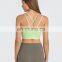 New Arrival Custom Logo Breathable Sexy Strap Yoga Crop Top Women Gym Sports Wear Bra Top Workout Fitness Nude Feeling Tank Top