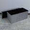 Foldable storage velvet ottoman-Grey