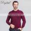 Wholesale Men's Crew Neck Pullover Winter Custom Wool Cashmere Blend Sweater Anti-Wrinkle Anti-Pilling Solid Pattern Knitted