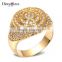 Wholesale Based in Hong Kong CZ Crystal Luxury Jewellery Simple Gold Ring Designs