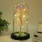 Led Galaxy 24k Gold Eternal Rose Light Up Rose Flower Gift Glass Dome Flower Lamp For Home Christmas Decorative Holiday Lighting