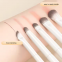 10 Pcs Cosmetic Brush Pu Leather Package Under-eye Eyeliner Smudging Brush Soft Hair Detailing Eyeshadow Brush Set