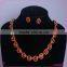 Dignified Crystal Chain Silver Fashion Jewelry Necklace Set