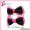 High quality bow hair clip jewelry wholesale hair bows with clips,dot polyester satin ribbon bow