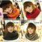 Hot Selling Fashion Women Plain Circle Loop Wool Knitted Scarf
