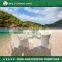 White Outdoor Rattan Dining Furniture Restaurant