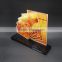 custom high quality retail counter acrylic cigarette/tobacco advertising poster display stand