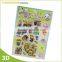 2015 Latest technology 3D puffy sticker with glitter