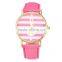 Fashion Colorful Womens Anchor Stripe Pattern Analog Quartz Wrist Watch