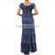 formal womens denim dresses blue long bonnie jean dresses pattern handmade smocked dresses for adult                        
                                                Quality Choice