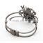 2016 China Latest Cheapest Wholesale Bracelet , Silver Plated Stainless Alloy Spider Bracelet, Handmade With Black Crystal