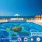All Kinds Blue Mosaic Flower Patterns for Swimming Pool Decorative