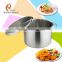 15 gallon capacity commercial restaurent hotel SUS kitchen stockpot soup pot with double-ply bottom for dinner cooking