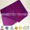 red 100% polyester embossed plush velboa with plastic backing