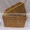 weaving Water hyacinth baskets with handle and iron frame